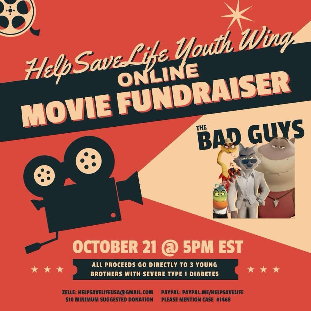  HelpSaveLife Youth Wing Movie Fundraiser - Sat Oct 21,2023 5pm EST